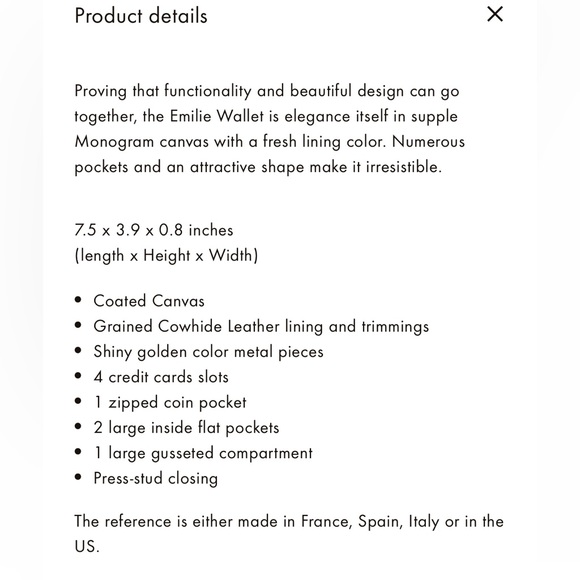 Louis Vuitton Emilie Wallet - Picture 15 of 16